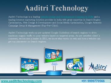 Aaditri Technology – Web Design & Development Company in Delhi