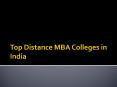 Top Distance MBA Colleges in India PowerPoint PPT Presentation