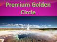 Premium golden circle PowerPoint PPT Presentation