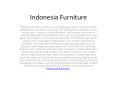 Indonesia Furniture PowerPoint PPT Presentation