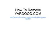 How To Remove YARDOOD.COM