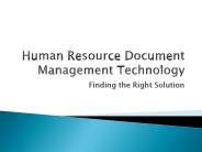 Human Resource Document Management Technology