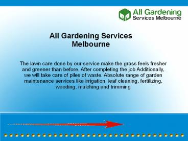 Gardening Service Melbourne