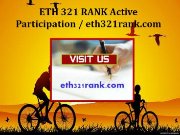 ETH 321 RANK Active Participation / eth321rank.com