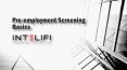 Pre-employment Screening Basics PowerPoint PPT Presentation