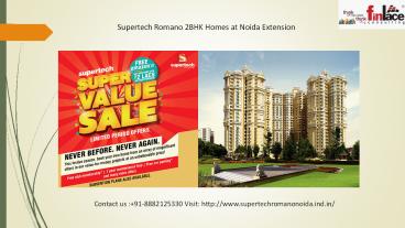 Supertech Romano Apartments at Sector-118 Noida