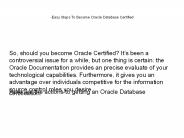 Easy Steps To Become Oracle Database Certified