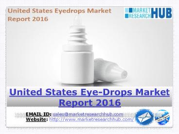 United States Eyedrops Market Report 2016