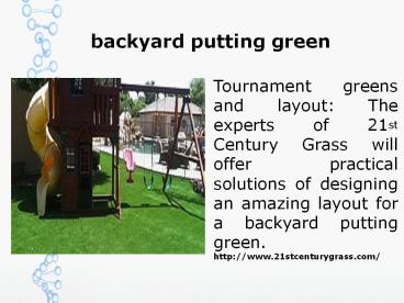 backyard putting green
