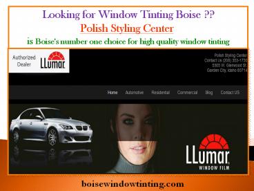Window Film Installation in Boise|Boise Window Tinting