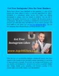 Get Free Instagram Likes for Your Business PowerPoint PPT Presentation
