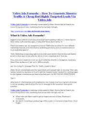 Video Ads Formula review & massive +100 bonus items