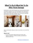 What To Do & What Not To Do After Flood Damage (4) PowerPoint PPT Presentation