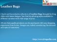 Leather Bags PowerPoint PPT Presentation
