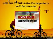 AED 204 TUTOR Active Participation /aed204tutor.com