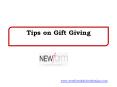 Tips on Gift Giving PowerPoint PPT Presentation