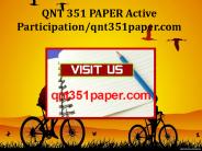 QNT 351 PAPER Active Participation/qnt351paper.com