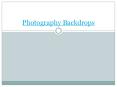 The Digital Photography Backdrop - Masterpiece PowerPoint PPT Presentation