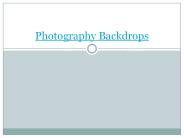 The Digital Photography Backdrop - Masterpiece