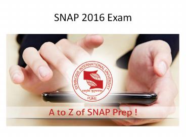 SNAP 2016 Exam Analysis