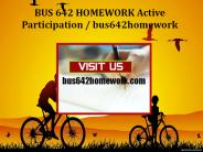 BUS 642 HOMEWORK Active Participation/bus642homework