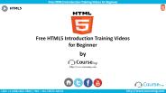 Free HTML5 Introduction Training Videos for Beginner