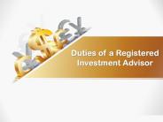 Duties of a registered investment advisor