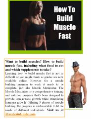 Build Muscle Fast