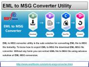 EML to MSG Converter utility