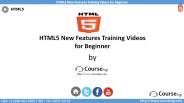 HTML5 New Features Training Videos for Beginner