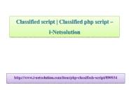 Classified script | Classified php script – i-Netsolution