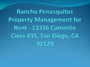 Rancho Penasquitos Property Management for Rent
