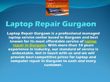 Laptop Repair in Gurgaon, Laptop Repairing Gurgaon