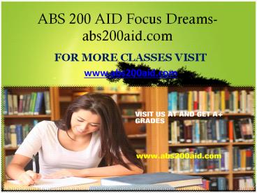 ABS 200 AID Focus Dreams-abs200aid.com