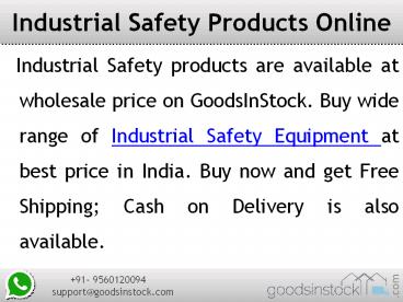 Industrial Safety Products, Safety Equipments