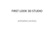 animation services - firstlook 3d studio
