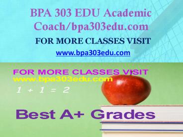 BPA 303 EDU Seek Your Dream /bpa303edu.com