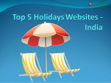 Top 5 holidays websites