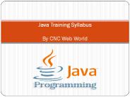 Java Training Syllabus