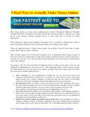 5 Real Ways to Actually Make Money Online