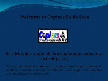 De Copiadoras remanufactura, Consumibles para fotocopiadoras