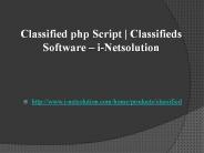 Classified php Script | Classifieds Software – i-Netsolution