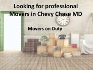Looking for professional Movers in Chevy Chase MD