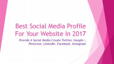 I will create 6 social media profile