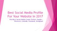 I will create 6 social media profile