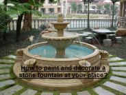 Decorating a Natural Stone Fountain