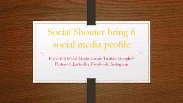 6 social media profile of your webite