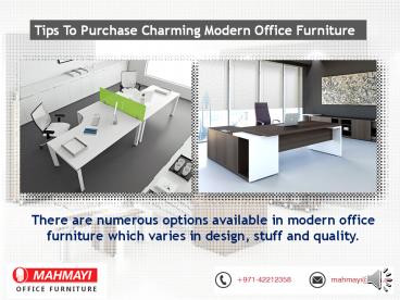 Tips To Purchase Best Charming Modern Office Furniture