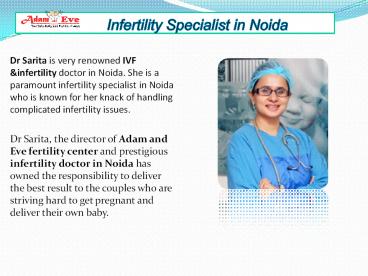 Infertility Specialist in Noida