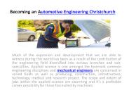 Becoming an Automotive Engineering Christchurch